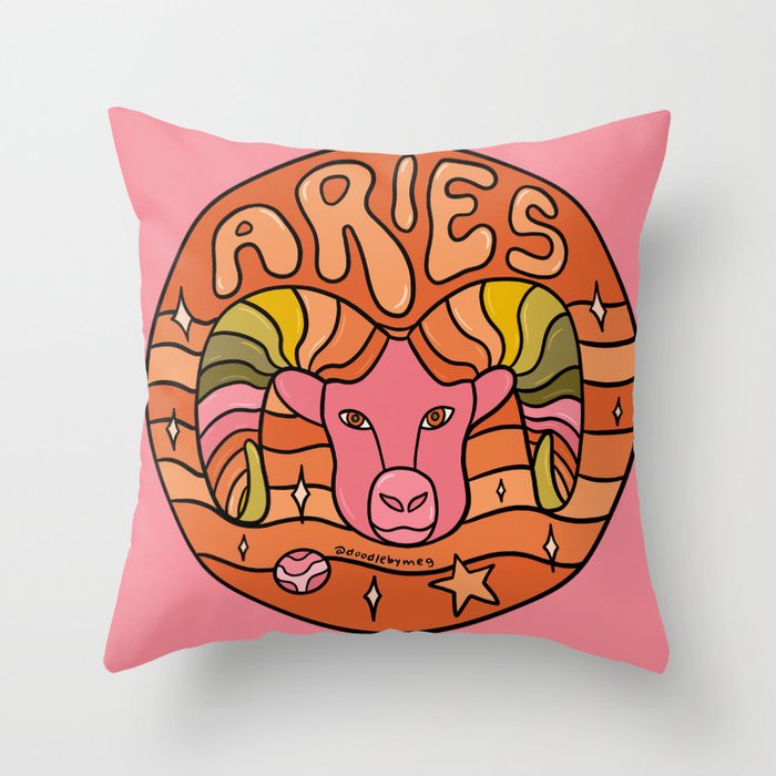 2020 Aries Throw Pillow