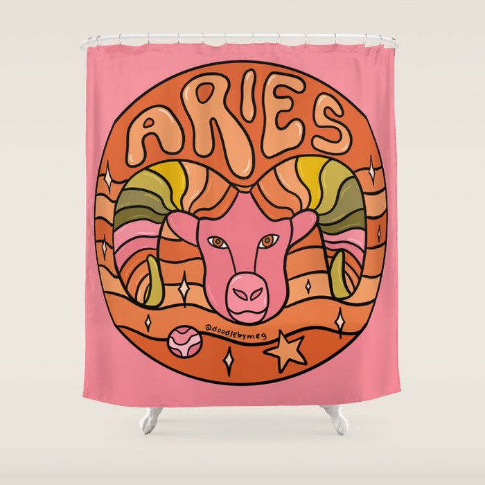 2020 Aries Shower Curtain