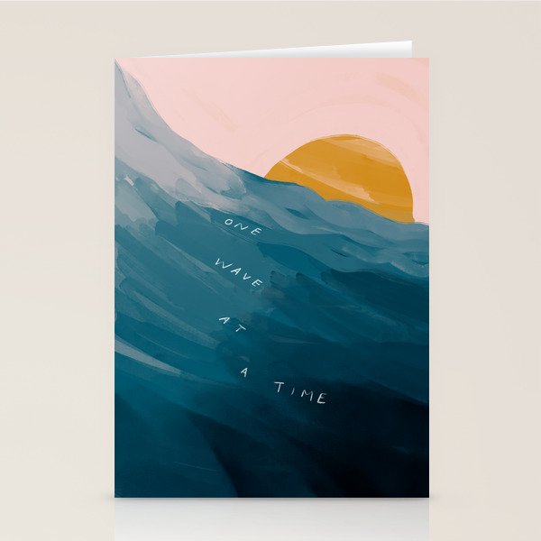 "One Wave At A Time" Stationery Card