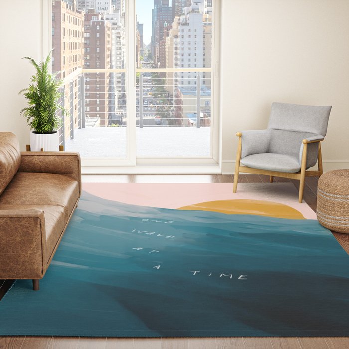 "One Wave At A Time" Rug