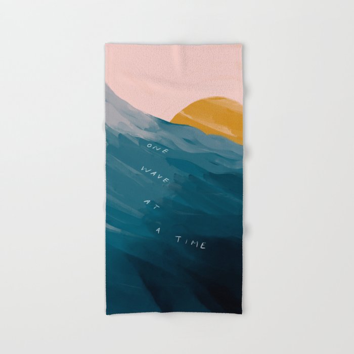 "One Wave At A Time" Bath Towel