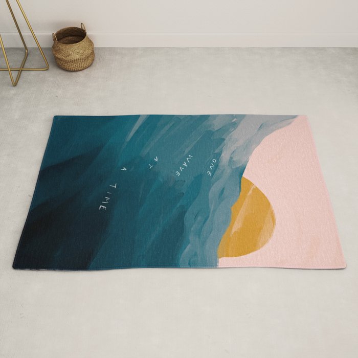 "One Wave At A Time" Rug