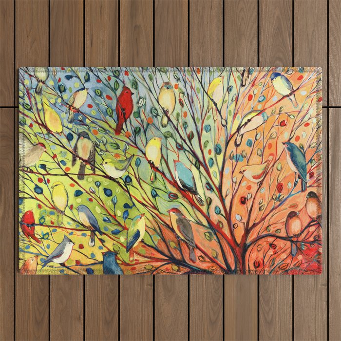 27 Birds Outdoor Rug