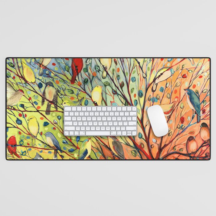 27 Birds Desk Mat