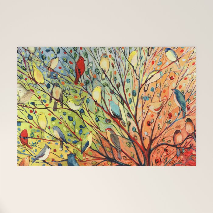 27 Birds Welcome Mat