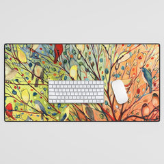 27 Birds Desk Mat