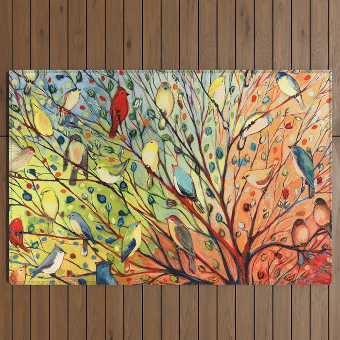 27 Birds Outdoor Rug