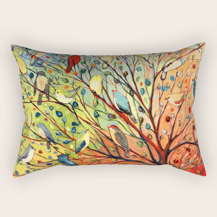 27 Birds Rectangular Pillow