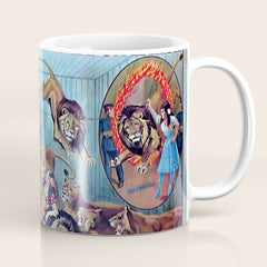 1910 Barnum & Bailey Circus Dancing Lions - M'lle Adgi's Acting Vintage Poster Coffee Mug