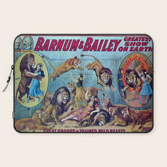 1910 Barnum & Bailey Circus Dancing Lions - M'lle Adgi's Acting Vintage Poster Laptop Sleeve