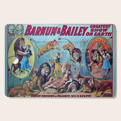 1910 Barnum & Bailey Circus Dancing Lions - M'lle Adgi's Acting Vintage Poster Cutting Board