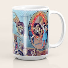 1910 Barnum & Bailey Circus Dancing Lions - M'lle Adgi's Acting Vintage Poster Coffee Mug