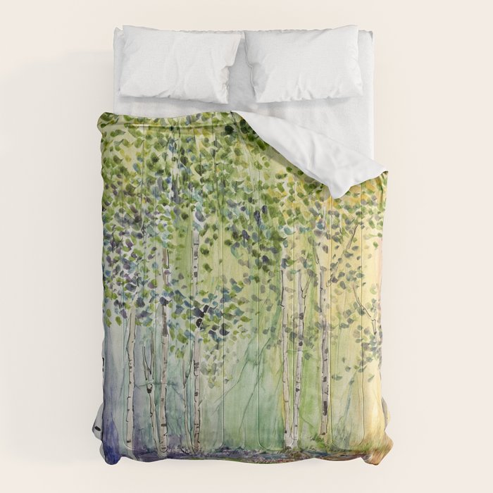 4 season watercolor collection - spring Comforter