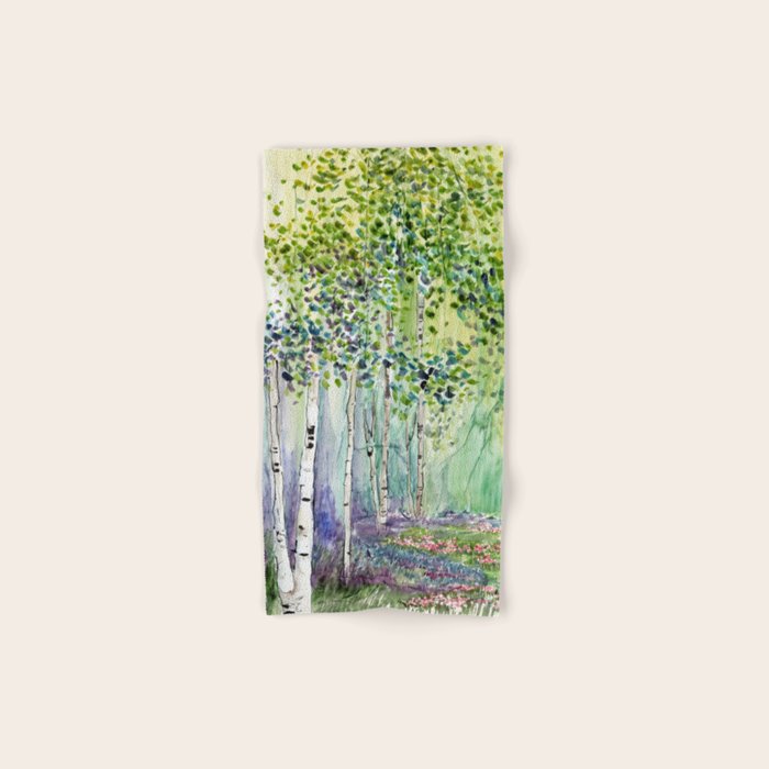 4 season watercolor collection - spring Bath Towel