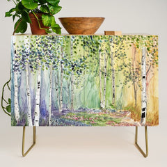 4 season watercolor collection - spring Credenza