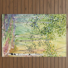 4 season watercolor collection - spring Outdoor Rug