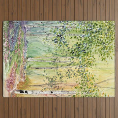4 season watercolor collection - spring Outdoor Rug