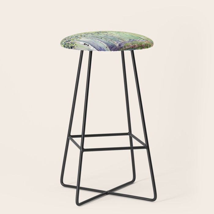 4 season watercolor collection - spring Stool
