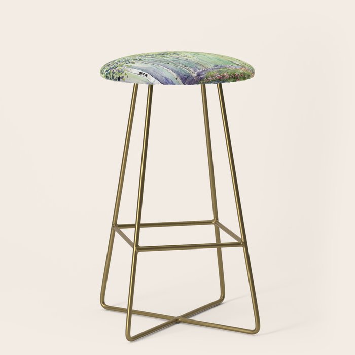 4 season watercolor collection - spring Stool