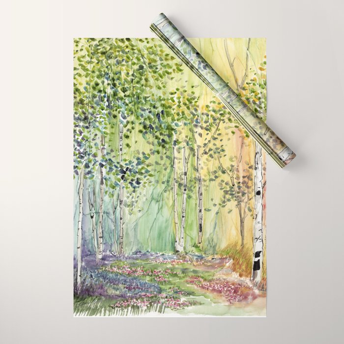 4 season watercolor collection - spring Wrapping Paper