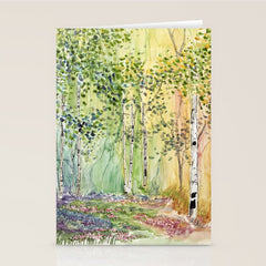 4 season watercolor collection - spring Stationery Card