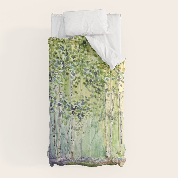 4 season watercolor collection - spring Comforter