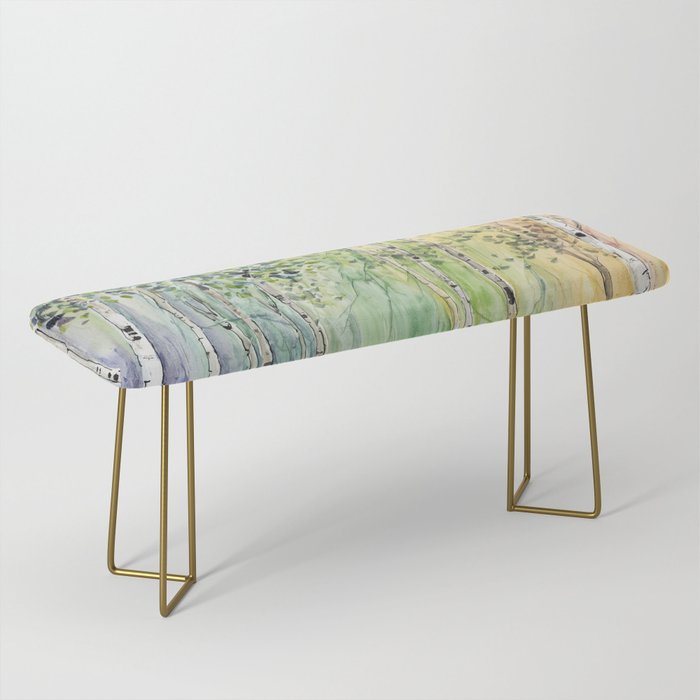 4 season watercolor collection - spring Bench