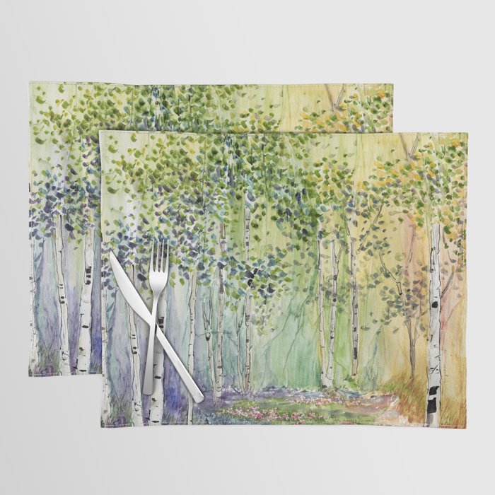 4 season watercolor collection - spring Placemat