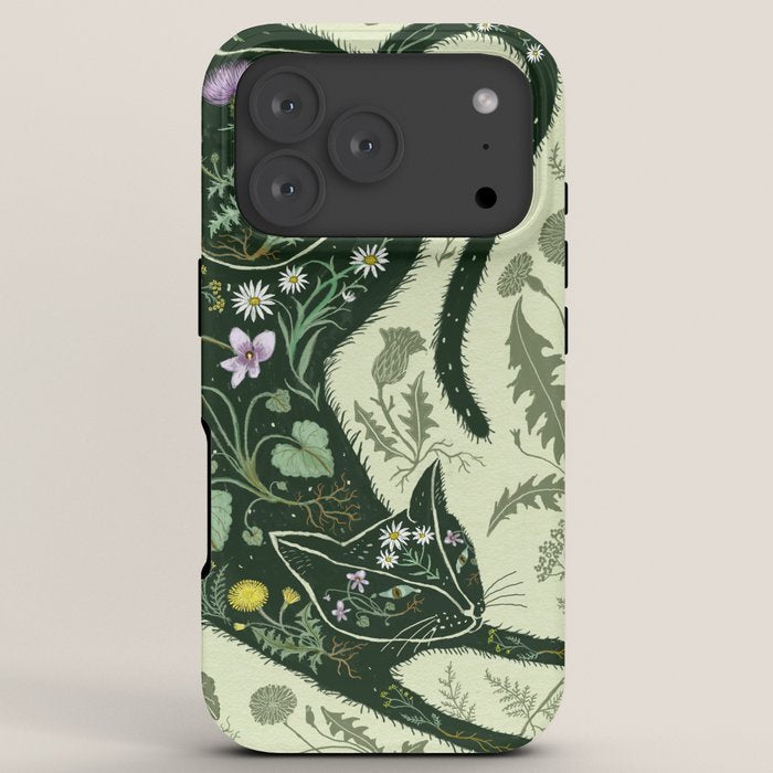 A Cat in the Wildflowers iPhone Case