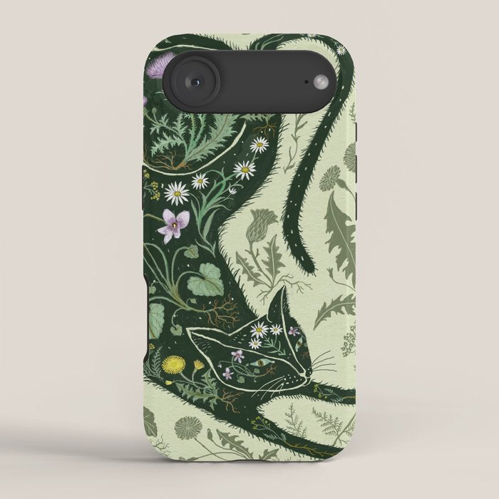 A Cat in the Wildflowers iPhone Case