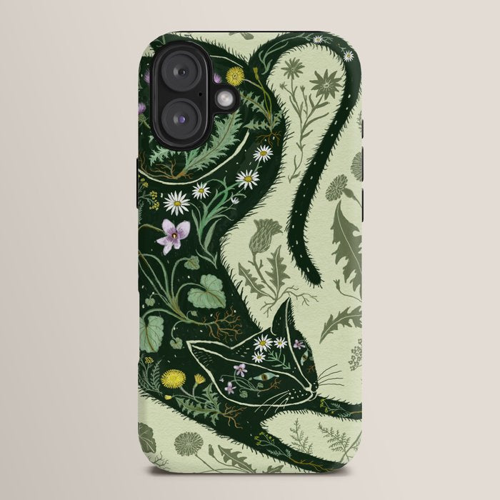 A Cat in the Wildflowers iPhone Case