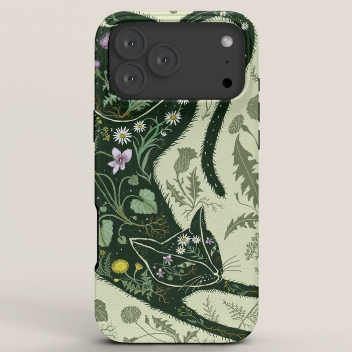A Cat in the Wildflowers iPhone Case