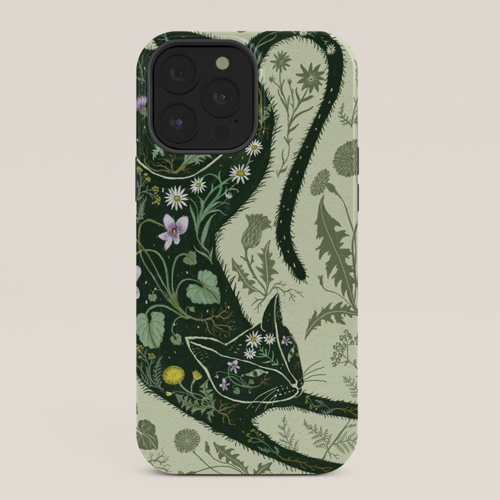 A Cat in the Wildflowers iPhone Case