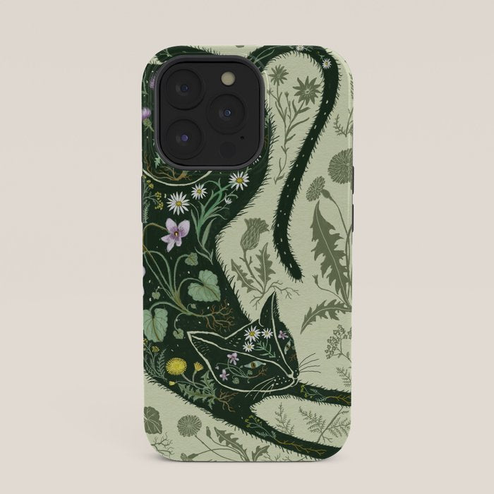 A Cat in the Wildflowers iPhone Case