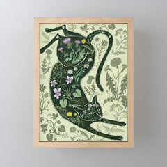 A Cat in the Wildflowers Mini Art Print