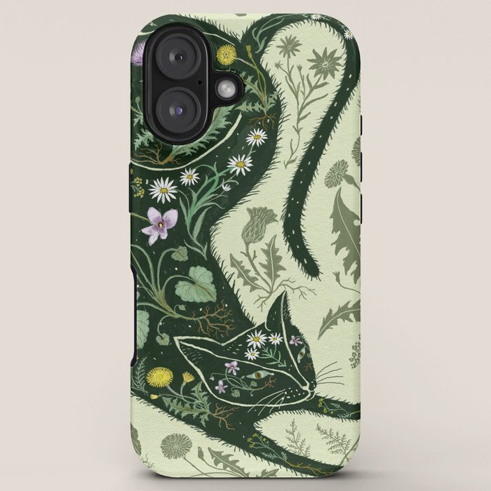 A Cat in the Wildflowers iPhone Case