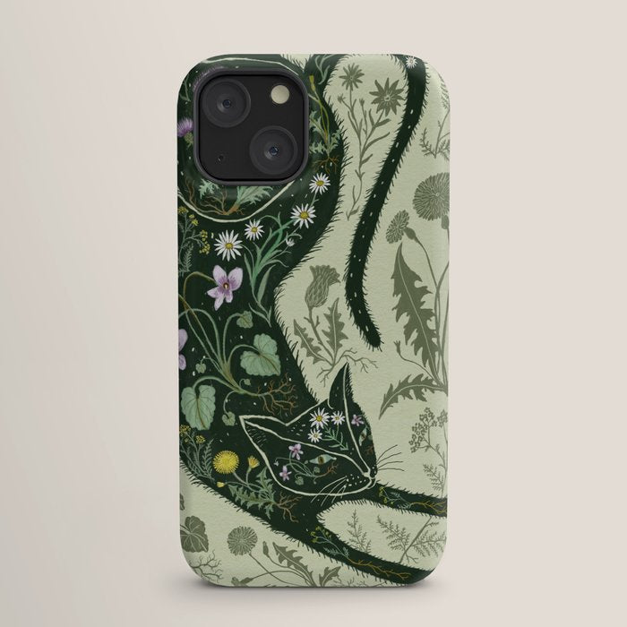 A Cat in the Wildflowers iPhone Case