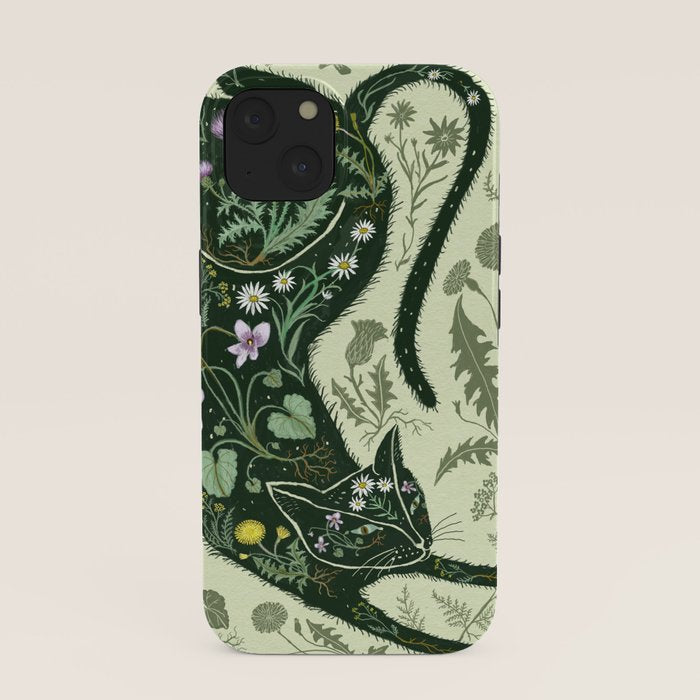 A Cat in the Wildflowers iPhone Case