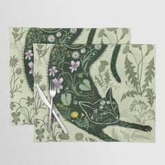 A Cat in the Wildflowers Placemat