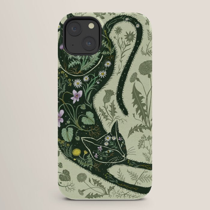 A Cat in the Wildflowers iPhone Case