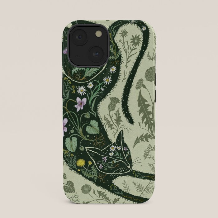 A Cat in the Wildflowers iPhone Case