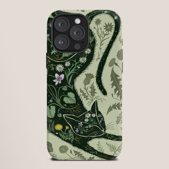A Cat in the Wildflowers iPhone Case