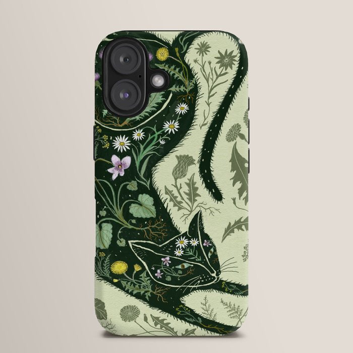 A Cat in the Wildflowers iPhone Case