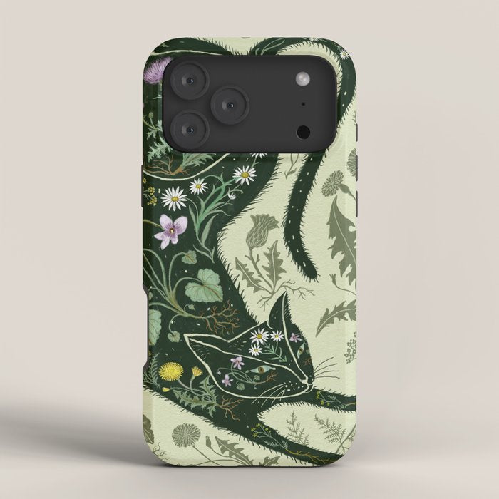 A Cat in the Wildflowers iPhone Case