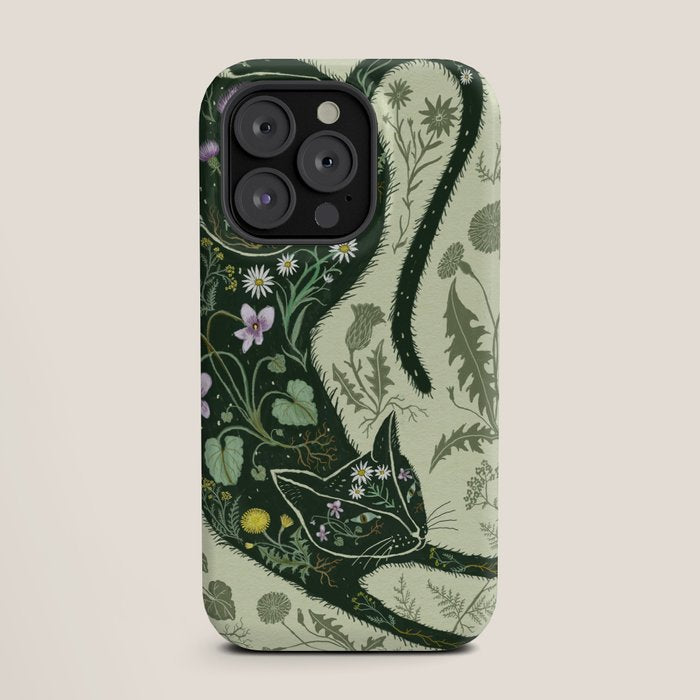 A Cat in the Wildflowers iPhone Case