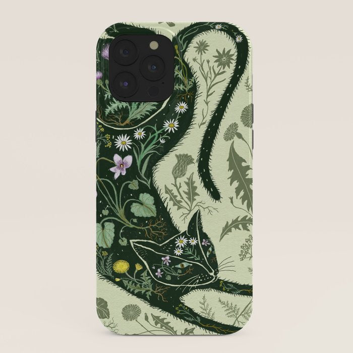 A Cat in the Wildflowers iPhone Case