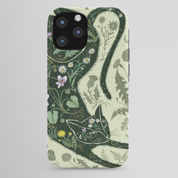 A Cat in the Wildflowers iPhone Case