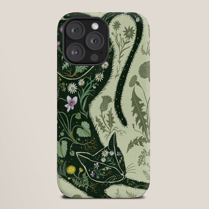 A Cat in the Wildflowers iPhone Case