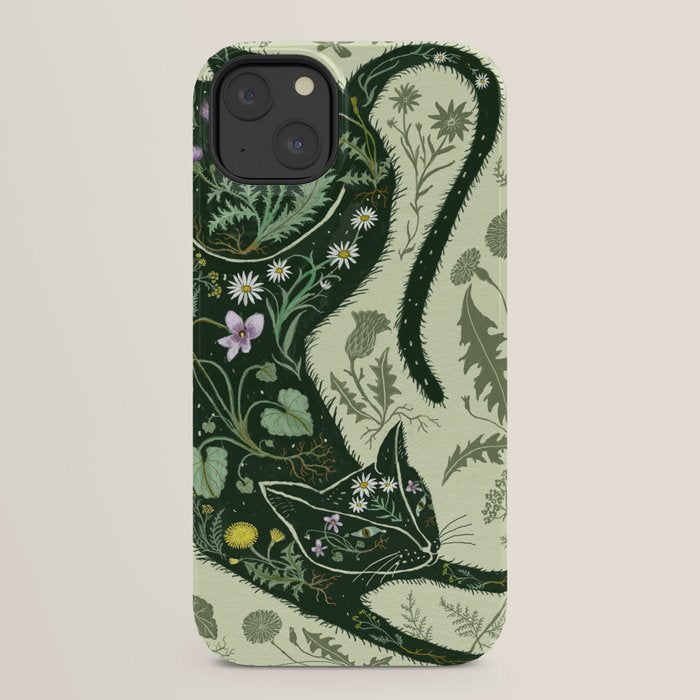 A Cat in the Wildflowers iPhone Case
