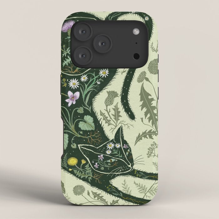 A Cat in the Wildflowers iPhone Case